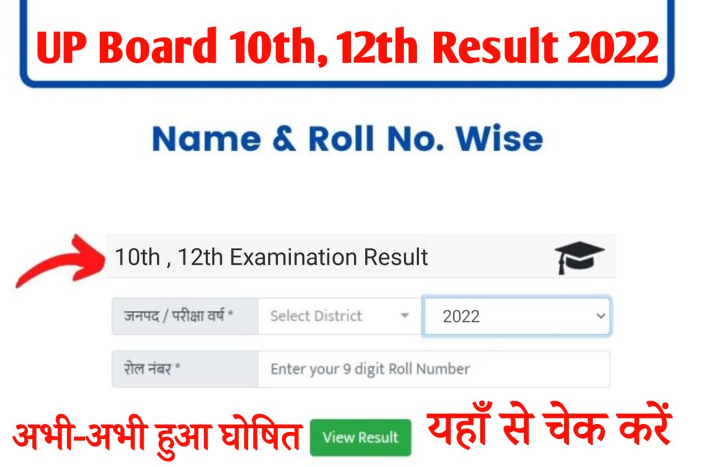 UP Board Result 2022 Released Today