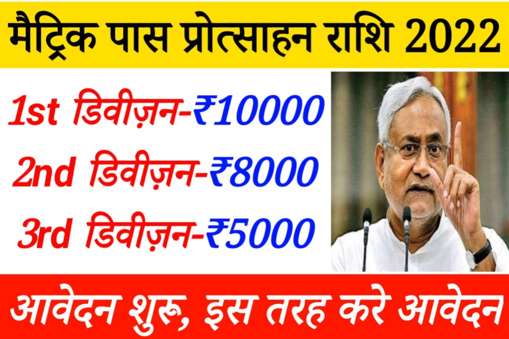 Bihar Board Matric Pass Scholarship 2022